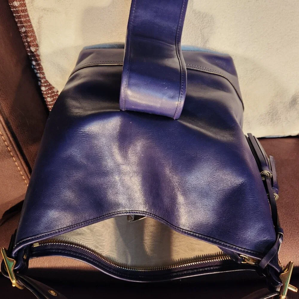 Coach Legacy Leather Large Duffle Horsebit Closure - PURPLE - EUC - Picture 7 of 12